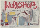 Artist: UNKNOWN (UNIVERSITY OF QUEENSLAND STUDENT WORKSHOP) | Title: University of Queensland Union Workshops, Semester 2, '81 | Date: 1981 | Technique: screenprint, printed in colour, from four stencils
