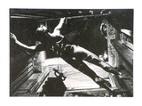 Artist: STELARC | Title: Up/ down: event for shaft suspension performed at Hardware Street Studio, Melbourne 17 August, 1980. | Date: 1980 | Technique: offset-lithograph on rubber stamps on collage on typscript | Copyright: Courtesy the artist, Stelarc and Sherman Galleries, Sydney