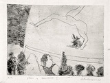 Artist: b'BALDESSIN, George' | Title: b'Stars and sawdust I.' | Date: 1963 | Technique: b'etching, printed in black ink, from one plate'