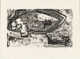 Artist: BOAG, Yvonne | Title: Container ship | Date: 1987 | Technique: lithograph, printed in black ink, from one stone | Copyright: © Yvonne Boag