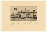 Artist: b'Wienholt, Anne.' | Title: b'Baja' | Date: 1978 | Technique: b'etching, printed in black ink, from one copper plate'