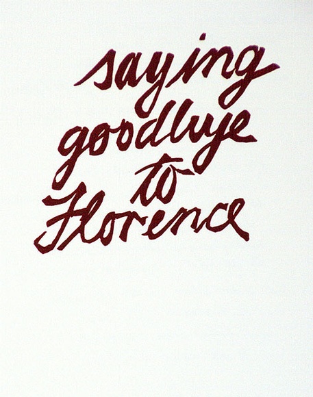 Artist: b'White, Robin.' | Title: b'Saying goodbye to Florence' | Date: 1988