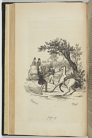 Title: b'not titled [men and horse]' | Date: 1838 | Technique: b'lithograph, printed in black ink, from one stone'