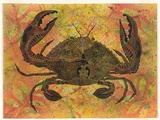 Artist: b'NONA, Laurie' | Title: b'Giethalieth Adthaik (Dancing like a crab)' | Date: 1998 | Technique: b'linocut, printed in black ink, from one block'