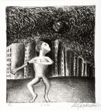 Artist: Doggett-Williams, Phillip. | Title: Exile. | Date: 1987 | Technique: lithograph, printed in black ink, from one stone