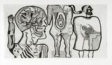 Artist: HANRAHAN, Barbara | Title: Anatomical study | Date: 1966 | Technique: etching, printed in black ink, from one  plate
