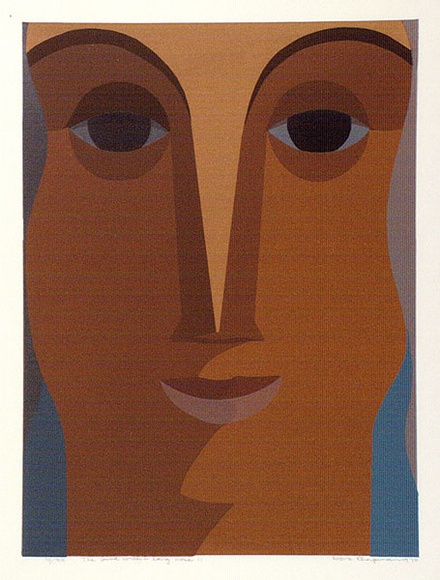 Artist: b'Chapman, Dora.' | Title: b'The girl with a long nose.' | Date: 1970 | Technique: b'screenprint, printed in colour, from multiple stencils' | Copyright: b'\xc2\xa9 Dora Chapman, Licensed by VISCOPY, Australia'