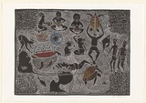 Artist: b'MOTLOP, Victor' | Title: b'Karkal Kula' | Date: 2001 | Technique: b'linocut, printed in colour, from one block'