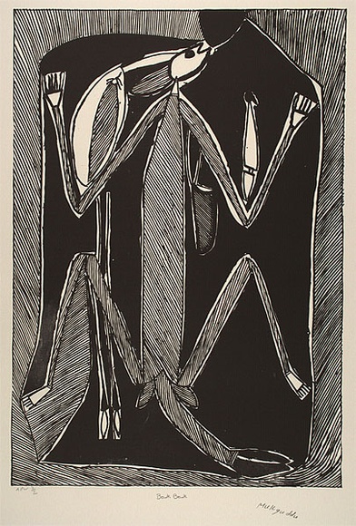 Artist: b'Nabegeyo, Mukguddu.' | Title: b'Bewk bewk' | Date: 2000, October - November | Technique: b'lithograph, printed in black ink, from one stone'