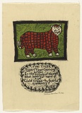 Artist: HANRAHAN, Barbara | Title: The Tyger | Date: 1962 | Technique: linocut, printed in colour, from multiple blocks