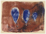 Artist: b'Watson, Judy.' | Title: b'Blue pools' | Date: 1996, August | Technique: b'lithograph, printed in colour, from multiple stones' | Copyright: b'\xc2\xa9 Judy Watson. Licensed by VISCOPY, Australia'