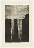 Artist: WILLIAMS, Fred | Title: Waterfalls | Date: 1959-60 | Technique: etching, engraving and drypoint, printed in relief in black ink, from one zinc plate | Copyright: © Fred Williams Estate