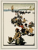 Artist: Flett, James. | Title: Tropic Noon. | Date: 1931 | Technique: linocut, printed in colour, from multiple blocks