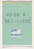Title: Bo-ok 8: set lists | Date: 2009, February