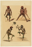 Artist: b'Angas, George French.' | Title: b'Portraits of the aboriginal inhabitants [6].' | Date: 1846-47 | Technique: b'lithograph, printed in colour, from multiple stones; varnish highlights by brush'