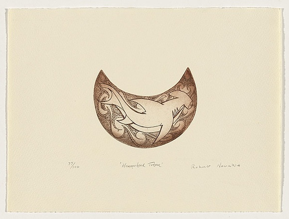 Artist: b'Nawakie, Robert.' | Title: b'Hammerhead Totem.' | Date: 2006 | Technique: b'etching, printed in brown ink, from one plate'