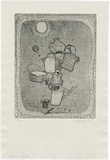 Artist: WALKER, Murray | Title: An outdoor still life. | Date: 1966 | Technique: softground-etching, printed in black ink, from one plate