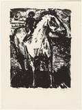 Artist: b'Boag, Yvonne.' | Title: b'Woman riding' | Date: 1985 | Technique: b'lithograph, printed in black ink, from one stone' | Copyright: b'\xc2\xa9 Yvonne Boag'