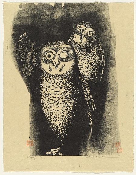 Artist: b'Thorpe, Lesbia.' | Title: b'Attack! no.2' | Date: 1984 | Technique: b'woodcut, printed in black ink, from one block'