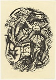 Artist: b'HANRAHAN, Barbara' | Title: b'not titled' | Date: 1961 | Technique: b'lithograph, printed in black ink, from one stone'