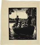 Artist: b'Waller, M. Napier.' | Title: b'John Batman' | Date: c.1923 | Technique: b'linocut, printed in black ink, from one block'