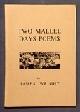 Artist: b'Wallace-Crabbe, Kenneth.' | Title: b'Two mallee days poems.' | Date: 1977 | Technique: b'wood-engraving, lineblock, letterpress'