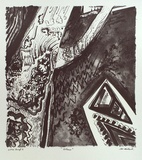 Artist: Hillard, Merris. | Title: Column | Date: c.1986 | Technique: lithograph, printed in black ink, from one stone