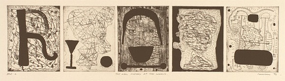 Artist: SANSOM, Gareth | Title: The oral history of the world | Date: 1994, January - March | Technique: etching, aquatint and roullette, printe in black ink, from five plates