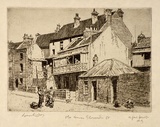Artist: b'LINDSAY, Lionel' | Title: b'Old houses, Cumberland Street' | Date: 1912 | Technique: b'etching and aquatint, printed in warm black ink with plate-tone, from one plate' | Copyright: b'Courtesy of the National Library of Australia'