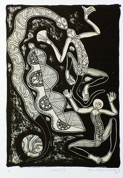 Artist: Meeks, Arone Raymond. | Title: Waterhole II | Date: 1991 | Technique: lithograph, printed in colour ink, from two stones