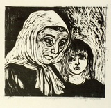 Artist: b'Clifton, Nancy.' | Title: b'My neighbour 2.' | Date: 1979 | Technique: b'woodcut, hand-printed in black ink, from one block'