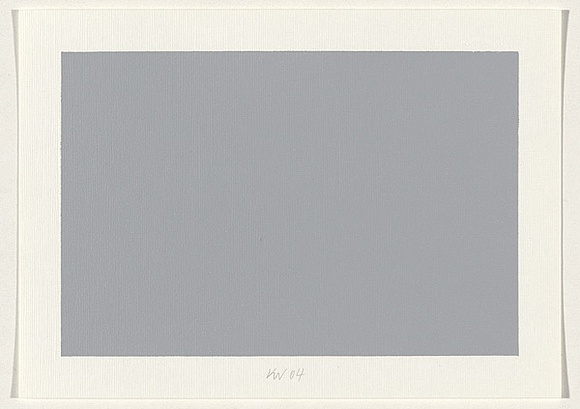 Title: b'not titled [grey]' | Date: 2004 | Technique: b'screenprint, printed in acrylic paint, from one stencil'