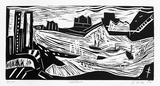 Artist: b'Boag, Yvonne.' | Title: b'Harbour.' | Date: 1984 | Technique: b'linocut, printed in black ink, from one block' | Copyright: b'\xc2\xa9 Yvonne Boag'