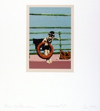 Artist: b'Pearson, Ian.' | Title: b'Seaside 1' | Date: 1977 | Technique: b'screenprint, printed in colour, from multiple stencils'