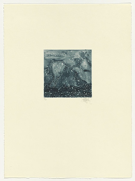 Artist: b'SCHMEISSER, Jorg' | Title: b'Light spots' | Date: 2002 | Technique: b'etching, printed in blue/black ink, from one plate' | Copyright: b'\xc2\xa9 J\xc3\xb6rg Schmeisser'