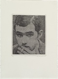 Artist: b'MADDOCK, Bea' | Title: b'Man' | Date: 1973 | Technique: b'photo-etching and aquatint, printed in black ink, from one zinc plate'