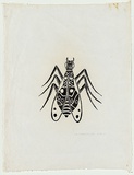 Artist: b'TUNGUTALUM, Bede' | Title: b'(Insect)' | Date: 1970 | Technique: b'woodcut, printed in black ink, from one block' | Copyright: b'\xc2\xa9 Bede Tungutalum, Licensed by VISCOPY, Australia'