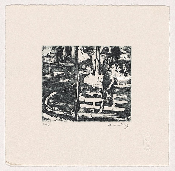 Artist: Harding, Nicholas. | Title: Untitled (Crossing Street). | Date: 2004 | Technique: open-bite and aquatint, printed in black ink, from one plate