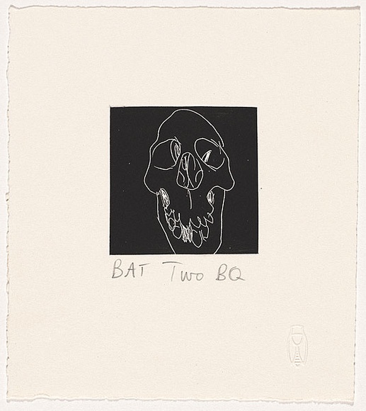 Artist: b'Quilty, Ben.' | Title: b'Two.' | Date: 2006 | Technique: b'relief-etching, printed in black ink, from one plate'