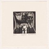 Artist: b'Mombassa, Reg.' | Title: b'Dog face.' | Date: 2005 | Technique: b'etching and aquatint, printed in black ink, from one plate'