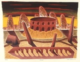 Artist: b'Bowen, Dean.' | Title: b'Coliseum' | Date: 1990 | Technique: b'lithograph, printed in colour, from multiple stones'
