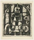 Title: b'Panel for the seven days of creation 2' | Date: c.1965 | Technique: b'etching and aquatint, printed in black ink, from one plate'
