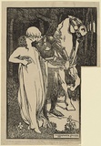 Artist: LINDSAY, Norman | Title: Tristan and Isolda. | Date: (1899) | Technique: woodcut, printed in black ink, from one block