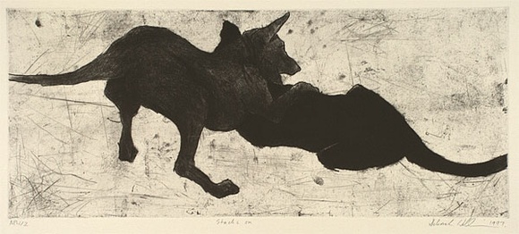 Artist: b'Williams, Deborah.' | Title: b'Stacks on.' | Date: 1997, April | Technique: b'etching, printed in black ink, from one plate'