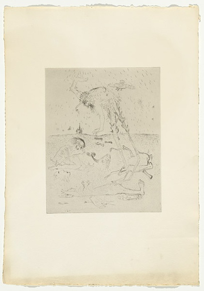 Artist: BOYD, Arthur | Title: Jonah page 112. | Date: 1972-73 | Technique: etching, printed in black ink, from one plate | Copyright: Reproduced with permission of Bundanon Trust
