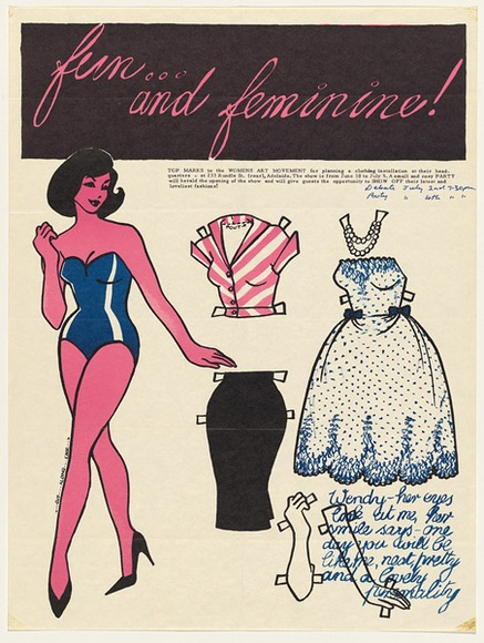 Artist: b'UNKNOWN' | Title: bFun, and Feminine! Women's Art Movement. | Date: 1977-79 | Technique: b'screenprint'