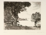 Artist: FEINT, Adrian | Title: Milson's Point. | Date: 1924 | Technique: etching, printed in black ink, from one plate | Copyright: Courtesy the Estate of Adrian Feint