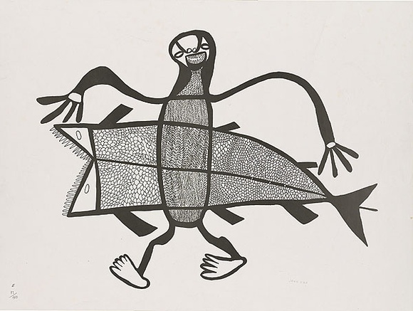 Artist: Man, John. | Title: Amogan. | Date: c.1975 | Technique: screenprint, printed in black ink, from one stencil