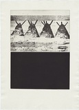 Artist: b'MADDOCK, Bea' | Title: b'Now - here' | Date: 1974 | Technique: b'photo-etching and aquatint, printed in black ink, from two plates'