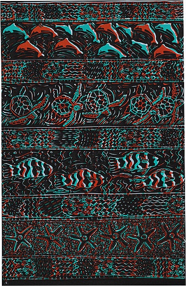 Artist: b'Alder, Alison.' | Title: b'Marine life.' | Date: 1986 | Technique: b'screenprint, printed in colour, from three stencils'